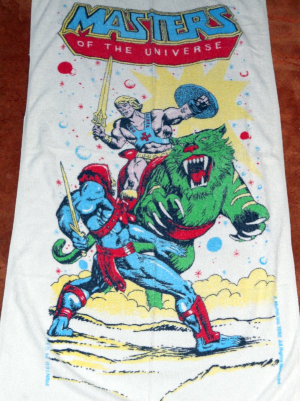 Masters of the Universe Cartoon HEROES He-Man Battle Cat Lightweight Beach Towel