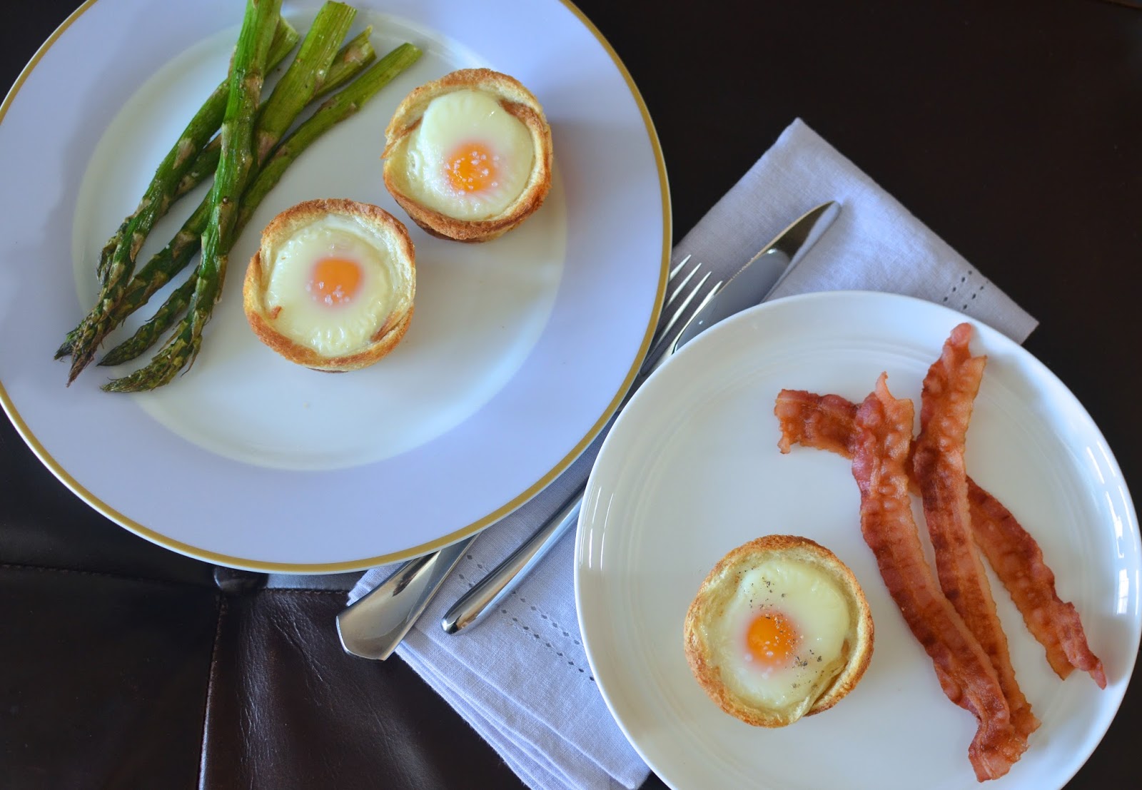 Playing with Flour Egg and toast cups