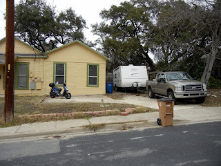 Our truck and travel trailer at a friends house in Austin, TX