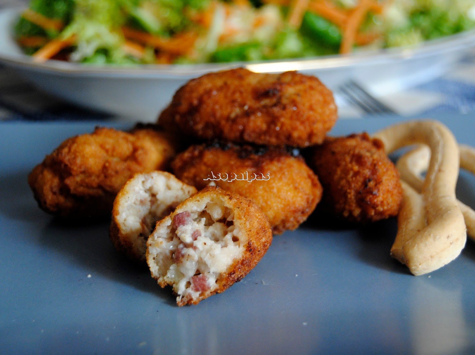Croquetas de Gallina y Jamón Asopaipas. Recetas de Cocina Casera