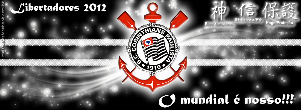 Capa para Facebook com Frase Corinthians Bicampeão Mundial