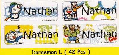 Label nama bergambar Doraemon (L)