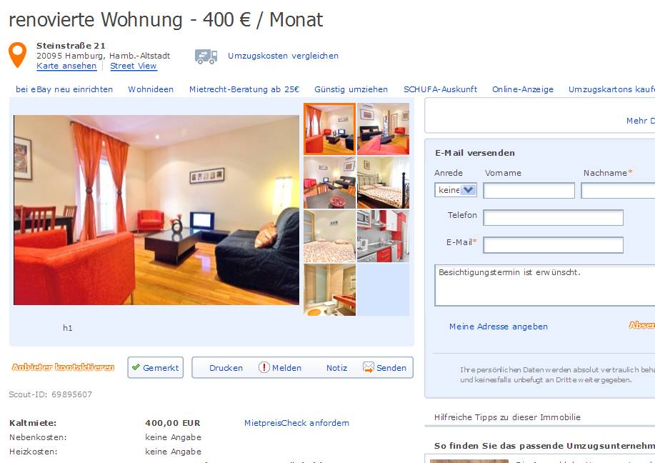 Informationen Uber Wohnungsbetrug Informations About Rental Scam