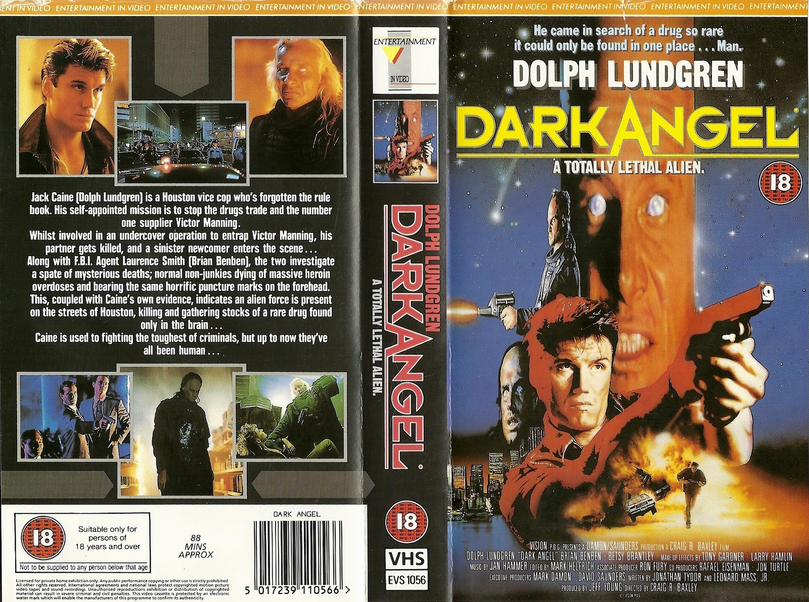 Robotgeek S Cult Cinema Vhs Cover Of The Day Dark Angel Aka I Come In Peace
