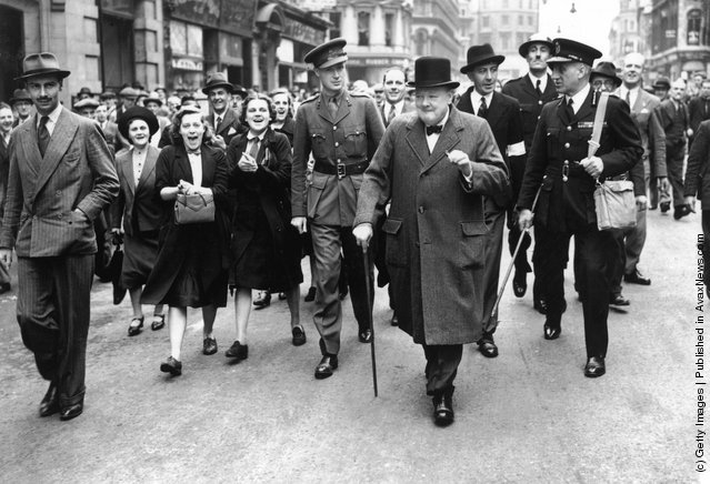 Stunning Image of Winston Churchill  on 9/10/1940 