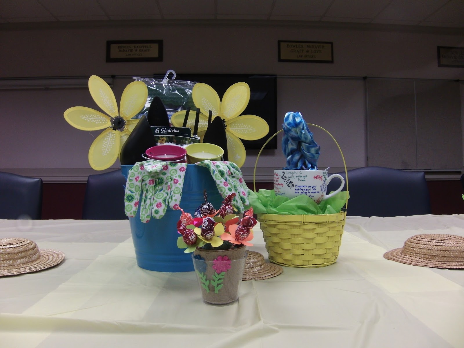 Book, Wine and Time Garden Retirement Party for my CoWorker Rose