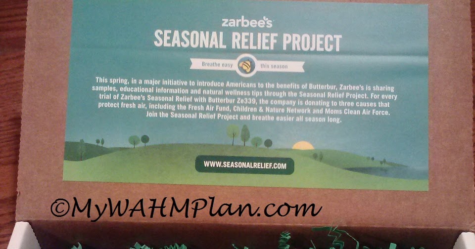 Get Seasonal Relief with Zarbee’s Naturals ad My WAHM Plan