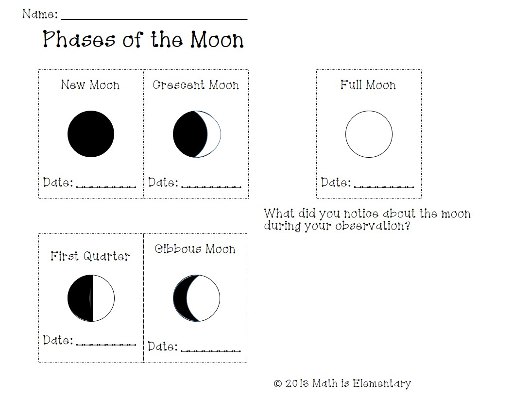 Phases of the Moon - STEM is Elementary