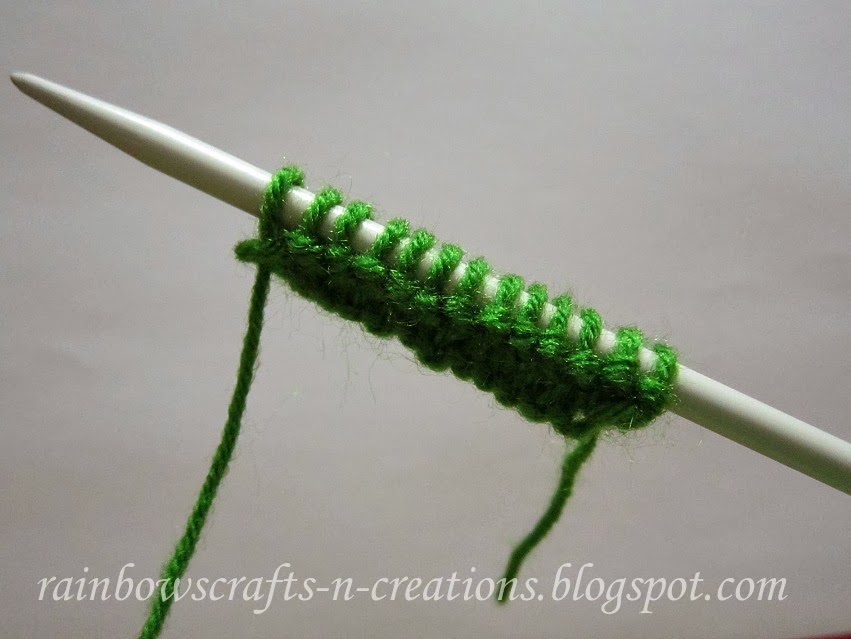 Rainbows Crafts and Creations: Knit Stitch and Purl Stitch