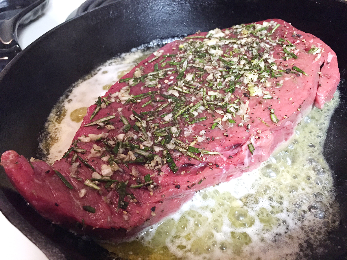 Carrie's Kitchen Rosemary Garlic Butter Steak