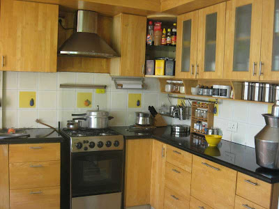 kitchen with bursts of yellow