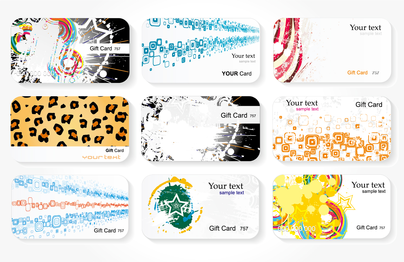 流行のカード デザイン テンプレート trend card template vector イラスト素材1