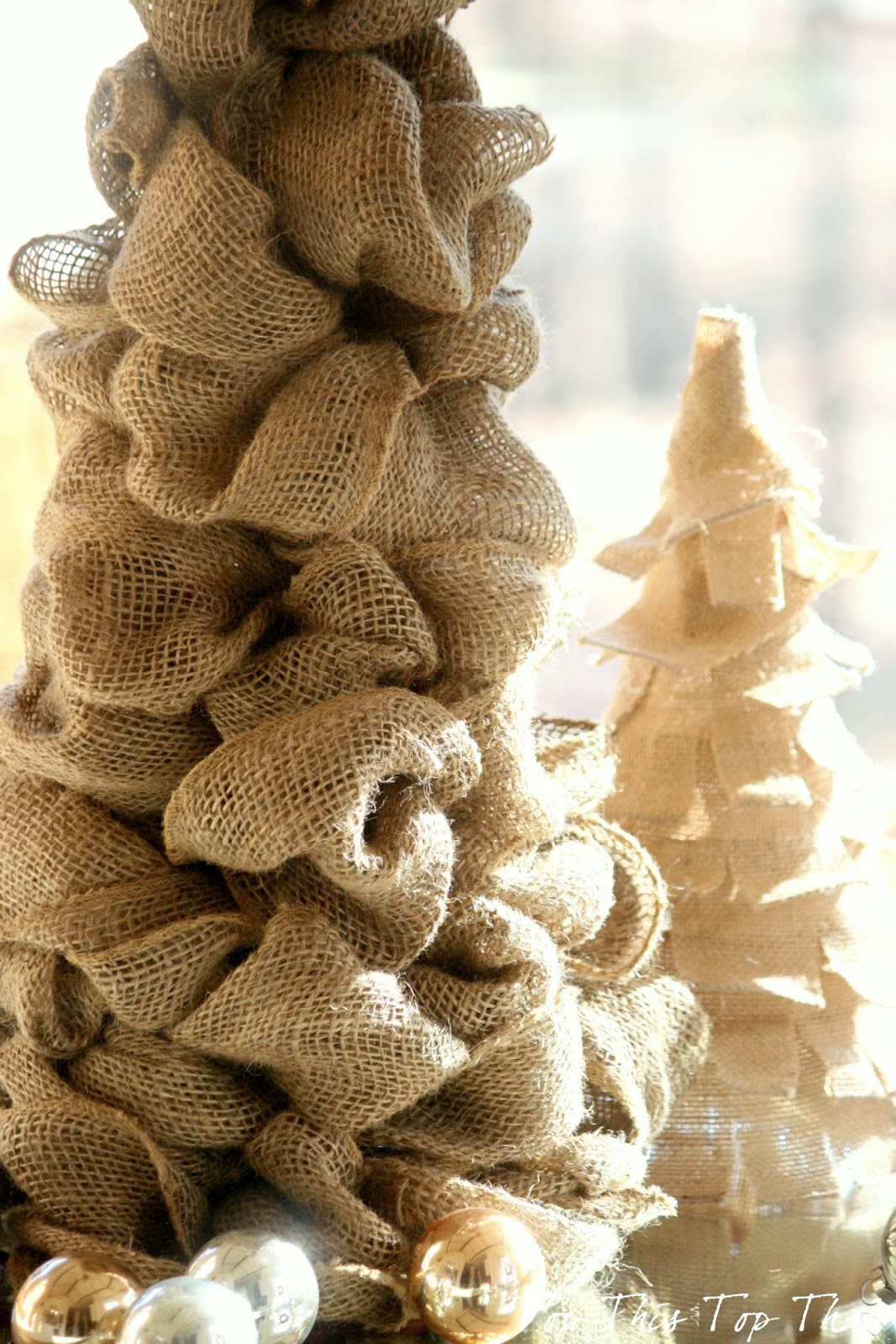 TOP THIS TOP THAT 3 Easy DIY Burlap Trees