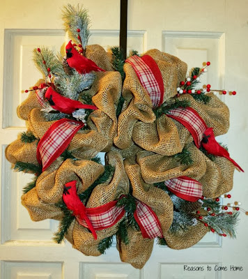 Christmas Poly Burlap Wreath