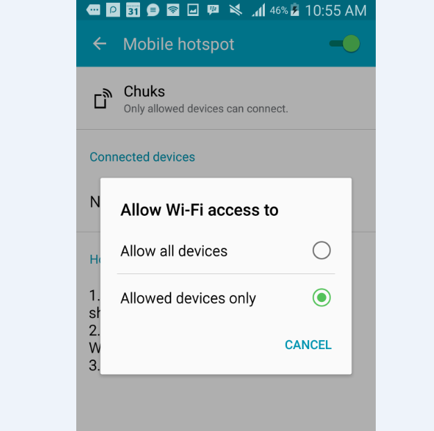 7 Mobile hotspot WiFi Tricks on Android » ChuksGuide