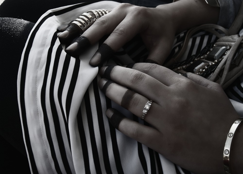 Fashion Beauty Glamour Dip Dye Henna Fingers