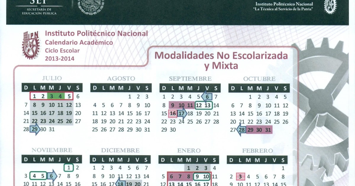 RufinoCruz CALENDARIO ACADÉMICO IPN MODALIDAD NO ESCOLARIZADA 2013214