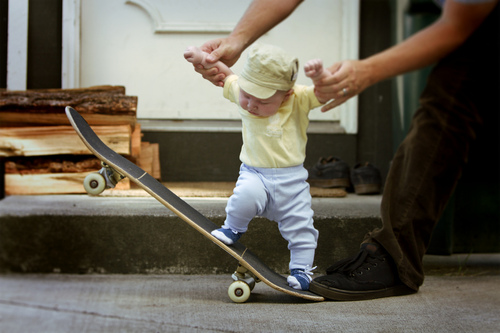 Baby On Skateboard