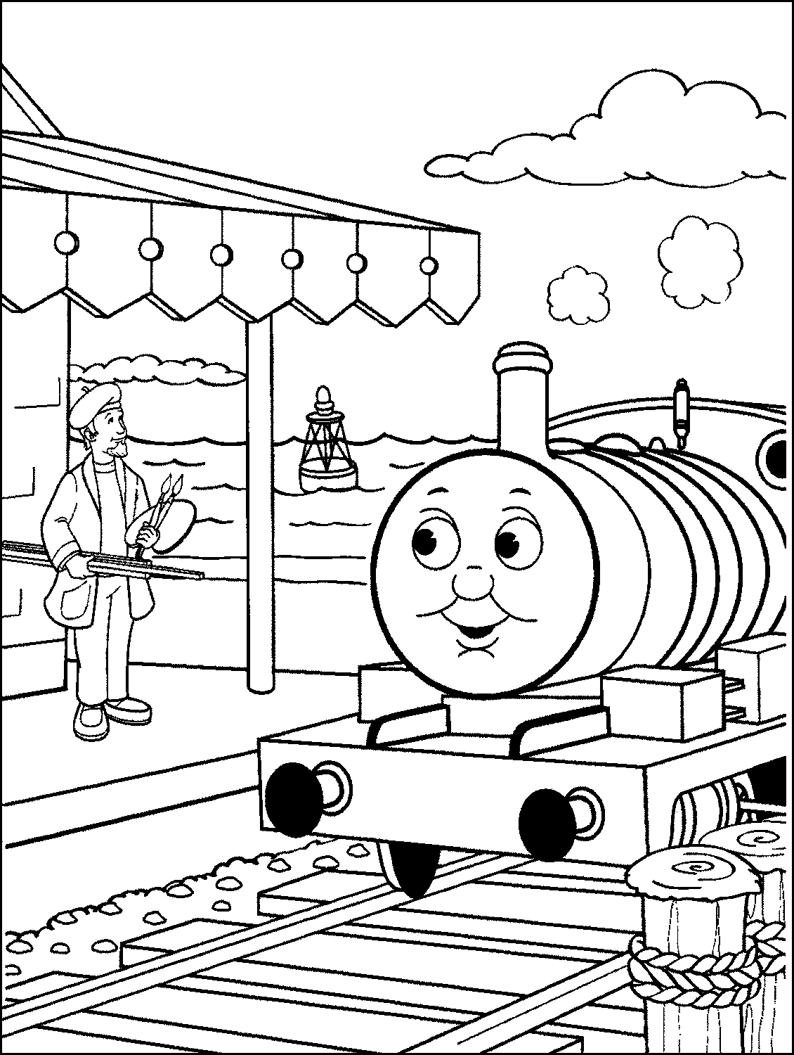 Koleksi Gambar Kereta Api Kartun Untuk Diwarnai Himpun Kartun