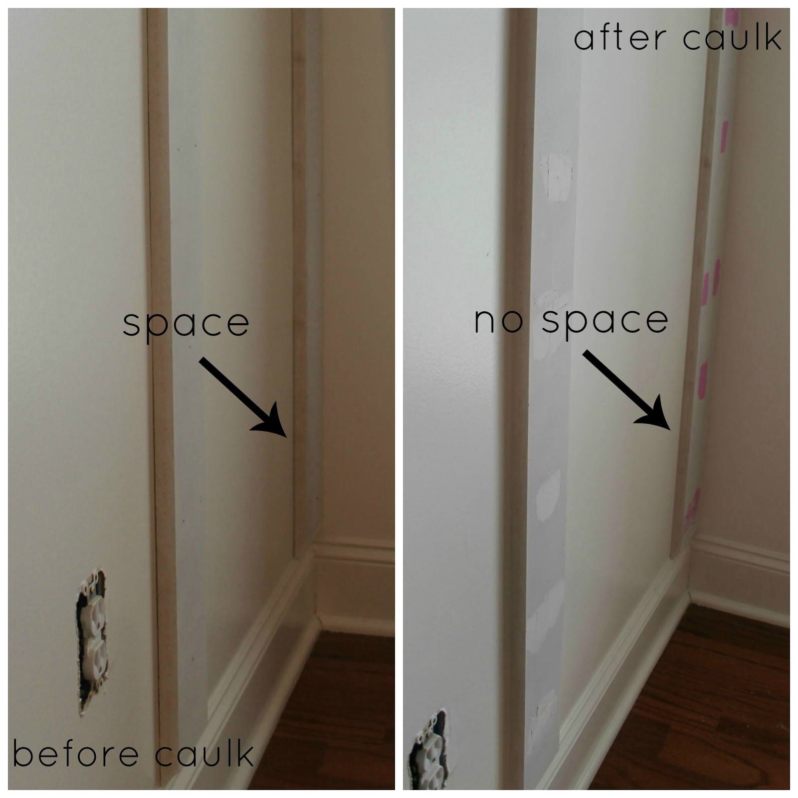 Living Room Makeover Part 3 Caulking and Spackling The Turquoise Home