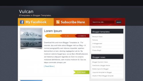 vulcan-blogger-template | blogger layout | 3 column