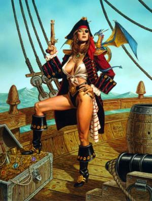 Erotic pirate pin up
