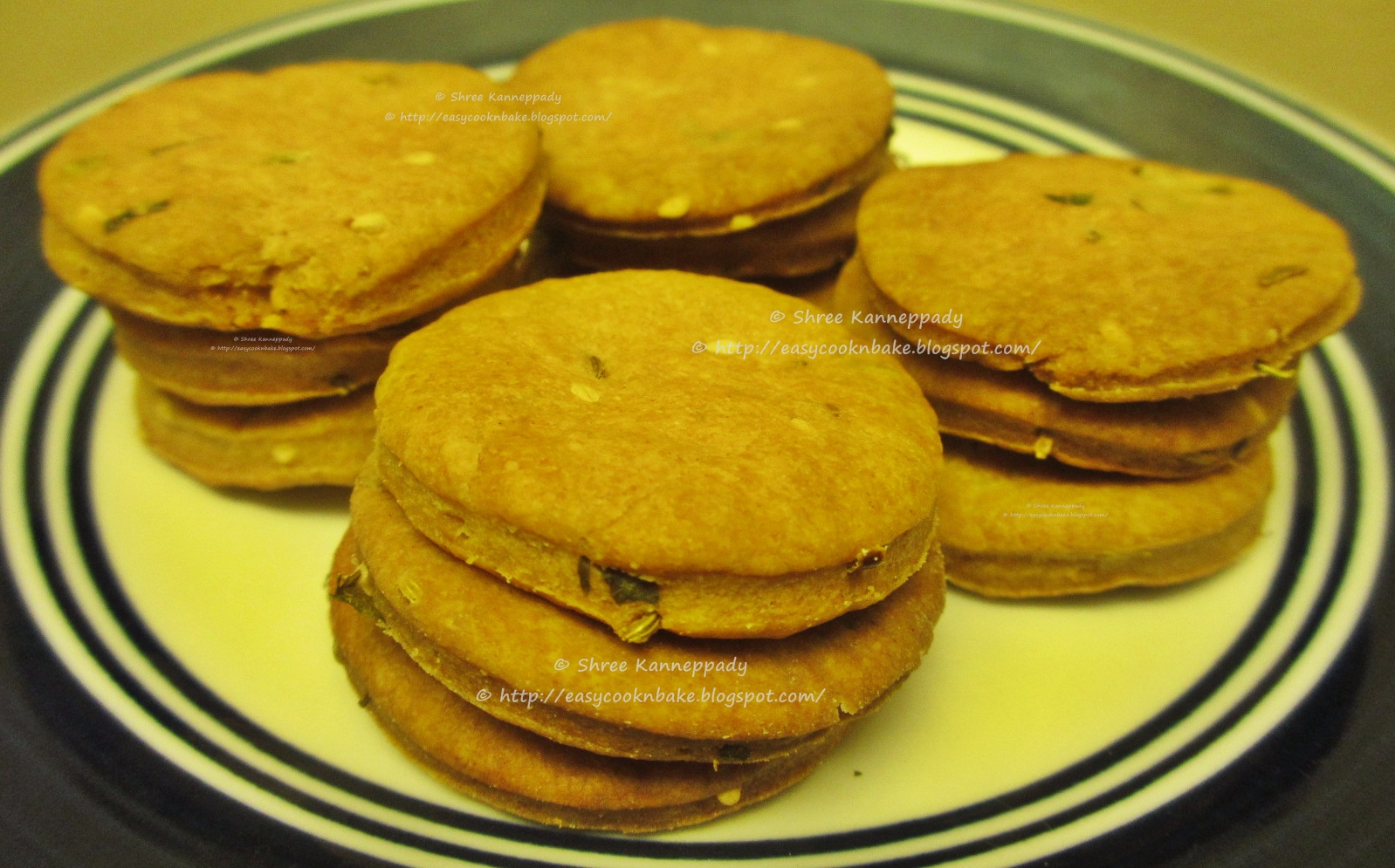 Just Cooking N Baking. Whole Wheat Flour Savory Cookies