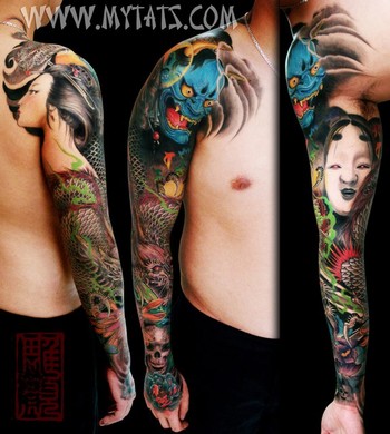 dragon tattoo sleeve. Japanese Sleeve Tattoo Designs
