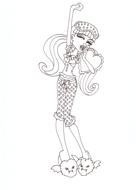 All About Monster High Dolls: Draculaura Free Printable Coloring Pages