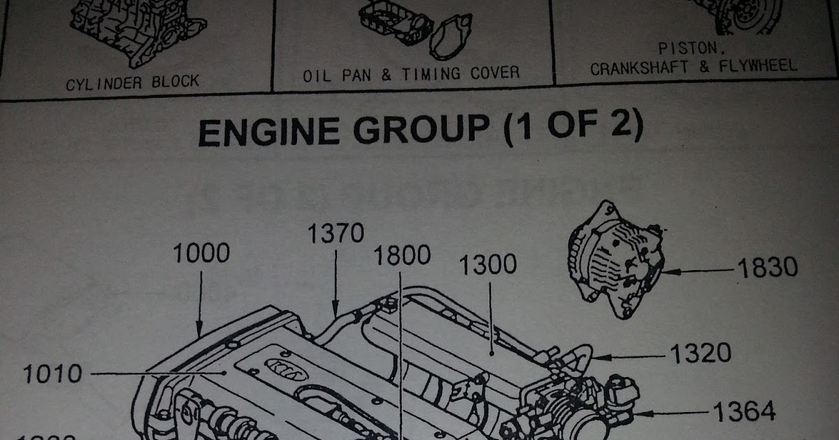 KIA SPECTRA Spectra Internal Parts Engine Group.