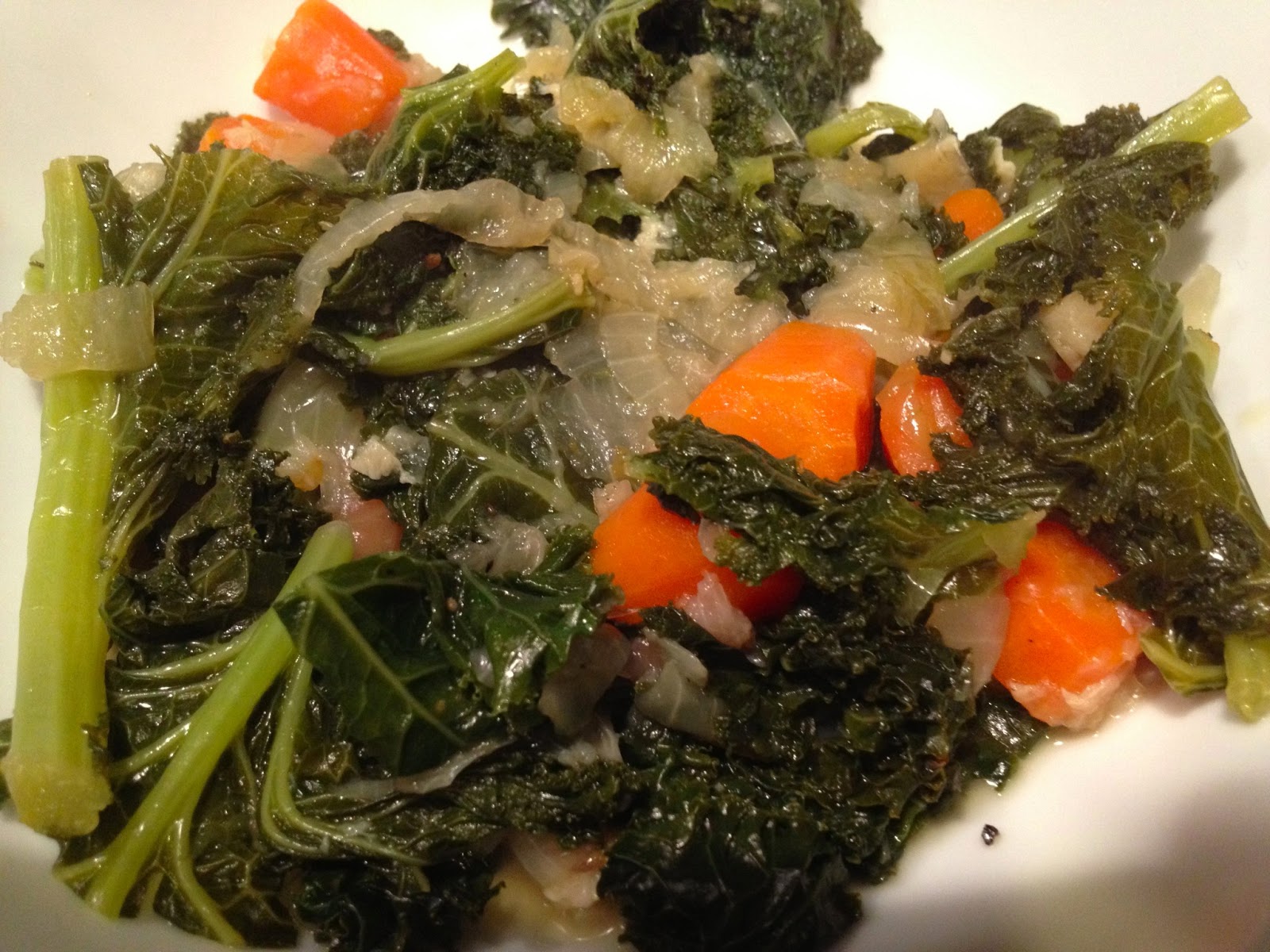 The Paleo Review Pressure Cooker Braised Kale & Carrots from