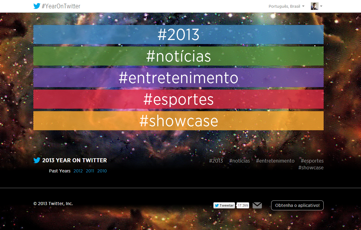 Imagem dois: Tela da retrospectiva Twitter