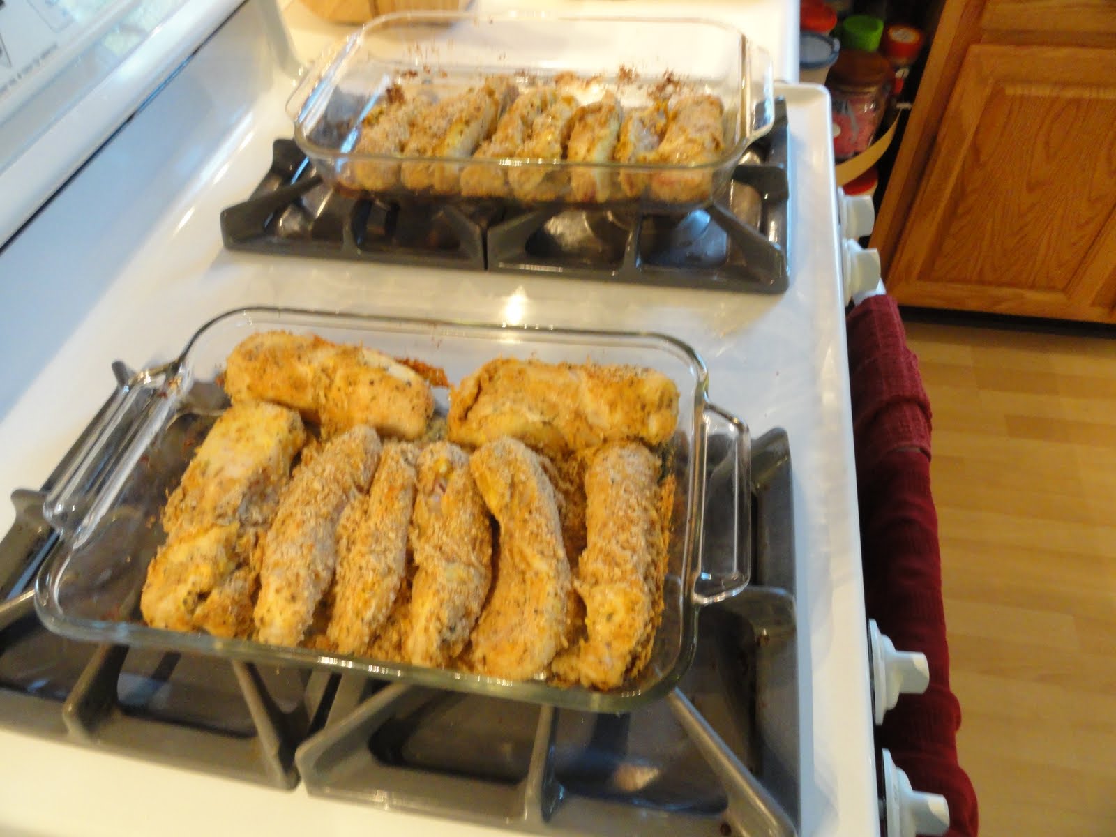 Cooking up Goodness Seasoned Parmesan and Breadcrumb Chicken 1st recipe!