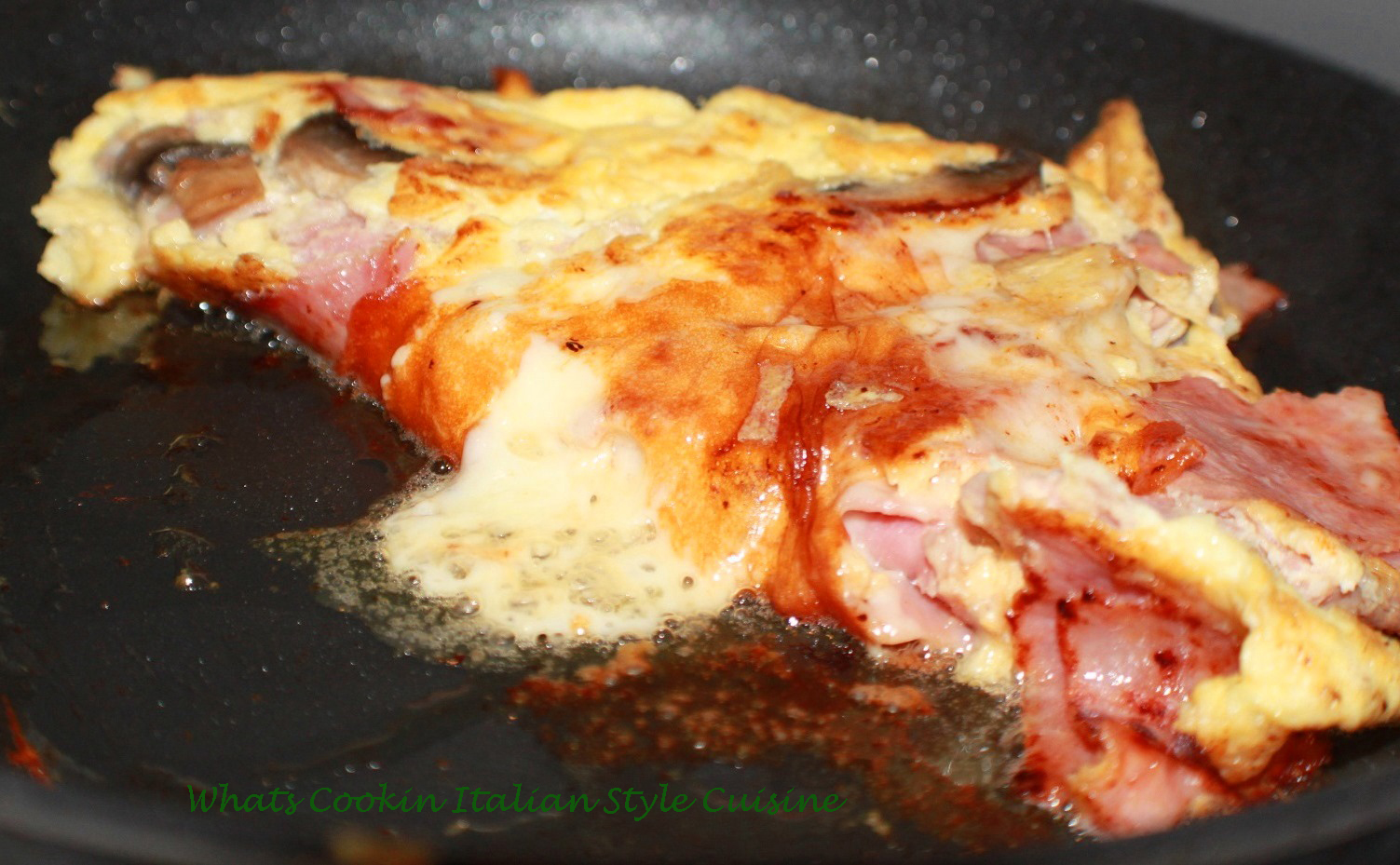 Hot Capicola Mushroom Provolone Frittata Recipe What's Cookin