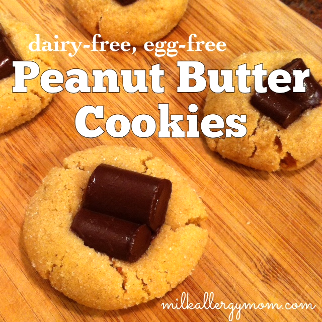 Milk Allergy Mom Peanut Butter Cookies {DairyFree & EggFree}