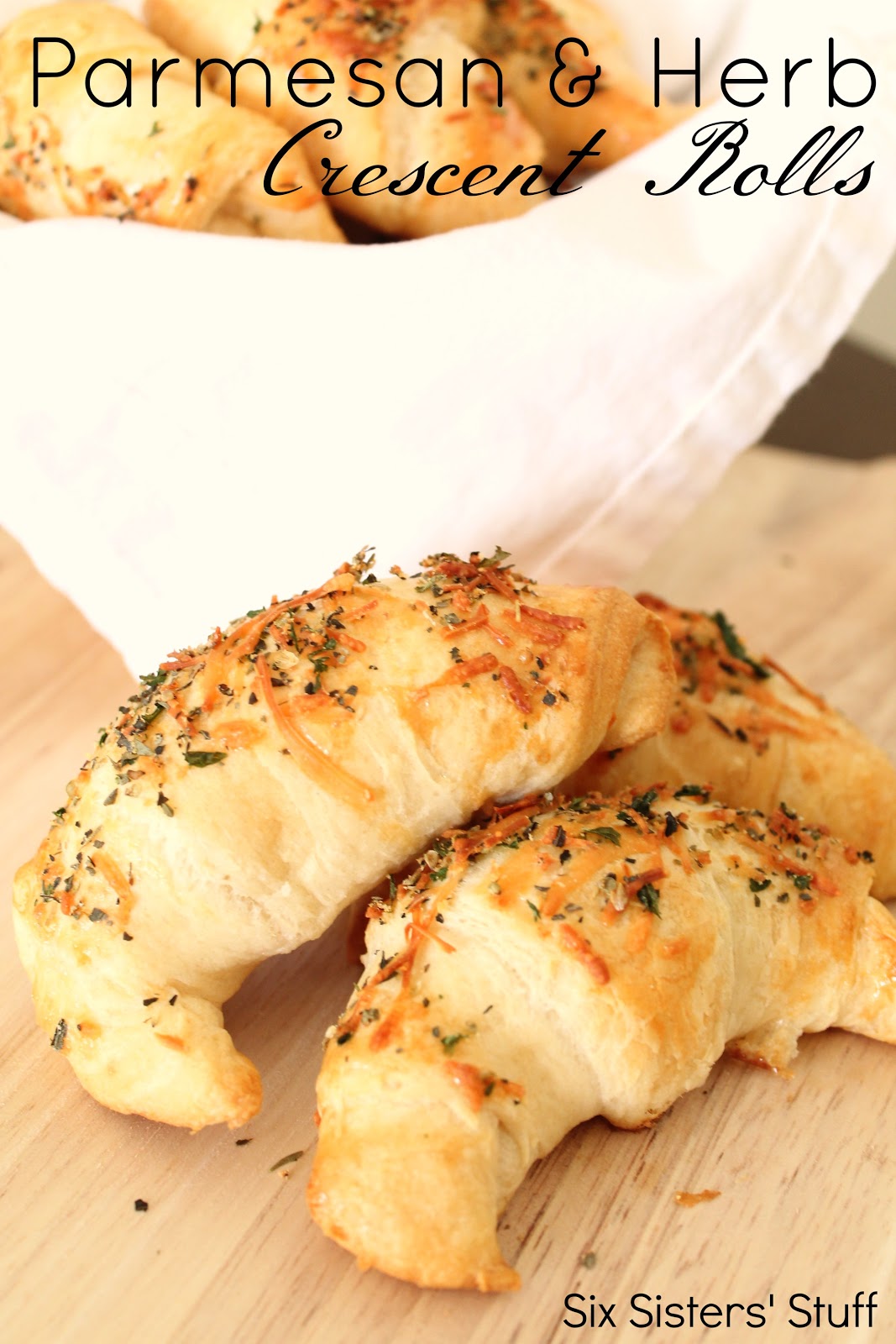 Parmesan and Herb Crescent Dinner Rolls Recipe Six Sisters' Stuff
