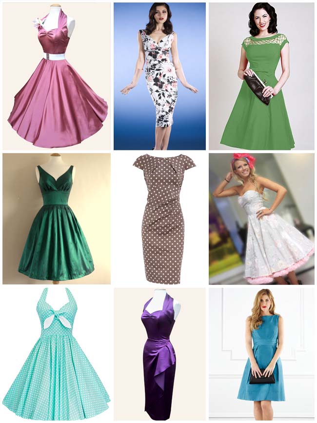 Anni 50 Abiti Vintage Cerimonia Abiti Anni 50 Eleganti Top