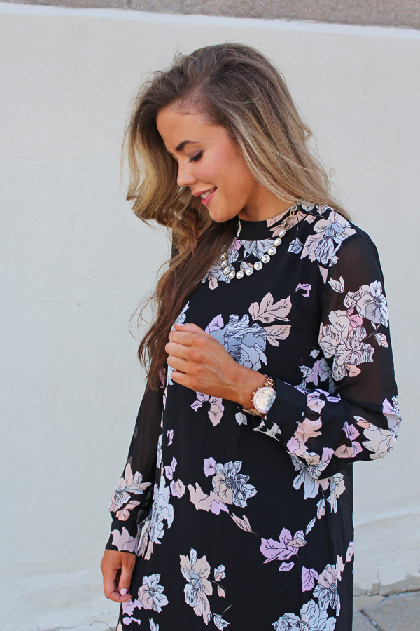 ASTR Cut Out Floral Dress A Mix of Min ASTR Cut Out Floral Dress A Mix of Min