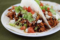 shredded chicken tacos