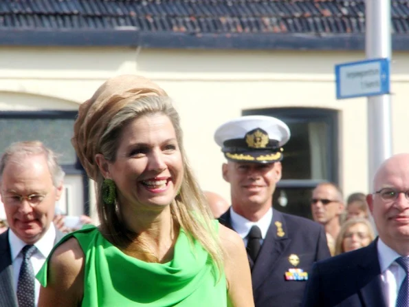 Queen Maxima of The Netherlands attends the official opening of the new nursing center 's Hamrik in Nieuwolda,