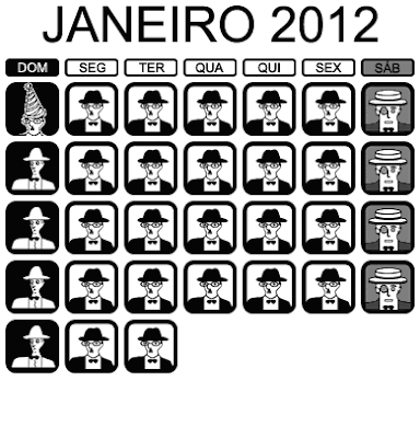 Calendário pessoano: Janeiro de 2012