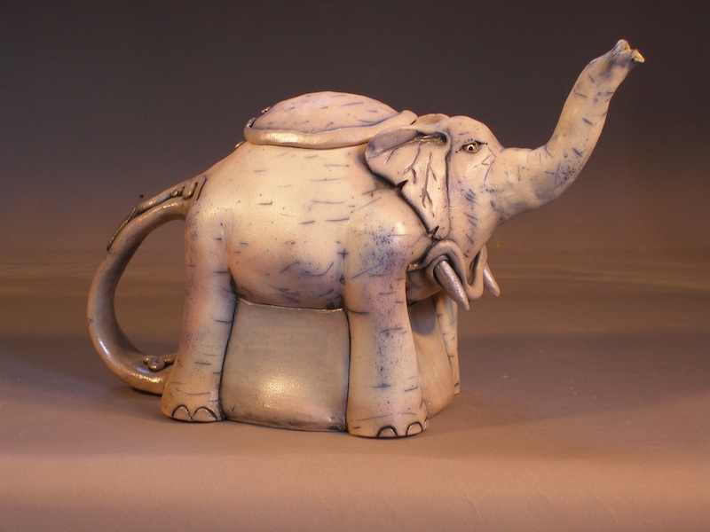 tim storey teapots elephant and giraffe teapots