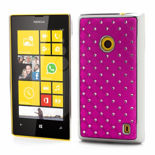 Bling Diamond Starry Sky Plated Hard Case for Nokia Lumia 520 525 - Rose Bling Diamond Starry Sky Plated Hard Case for Nokia Lumia 520 525 - Rose