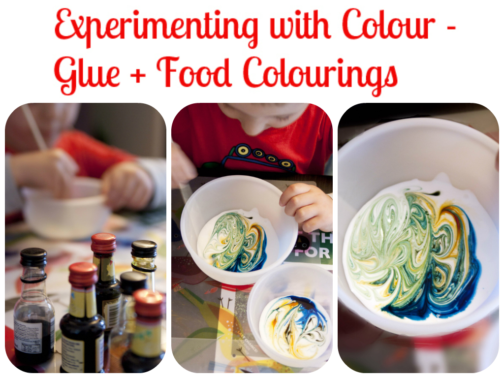 Frog in a pocket Experimenting with marks and colour Glue + Food