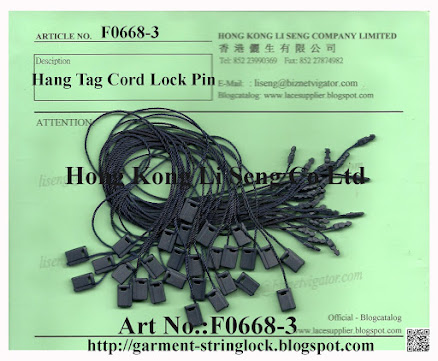 Black Hang Tag Nylon String Snap Lock Pin Loop Fastener Hook Ties Factory-Hong Kong Li Seng Co Ltd