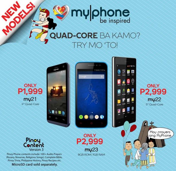 Price List 2016 MyPhone Single/Dual/Quad/OctaCore Android Phones