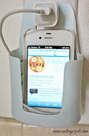 Cell Phone Charger Holder (upcycled from a lotion bottle!) on Diane's Vintage Zest!