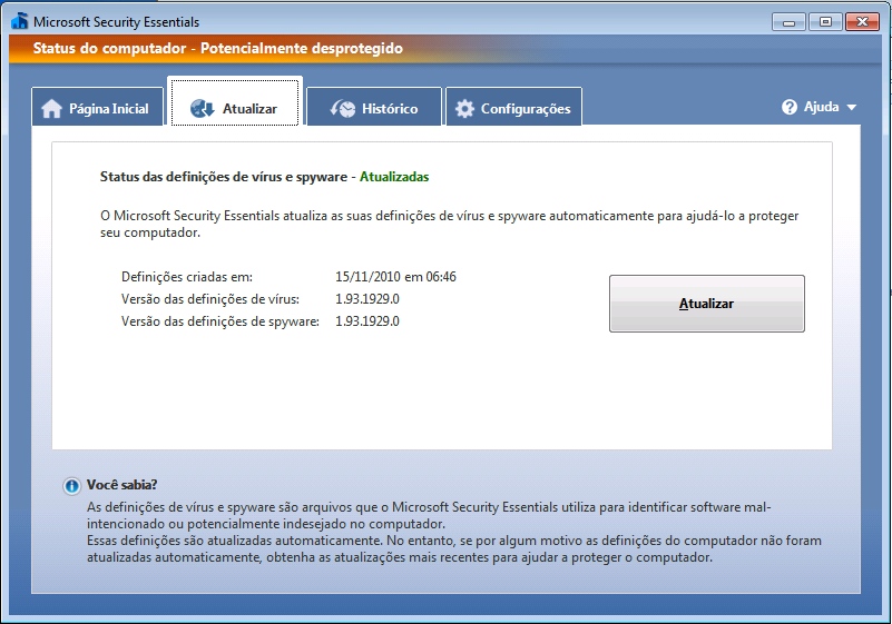 Manually Install Updates For Microsoft Security Essentials