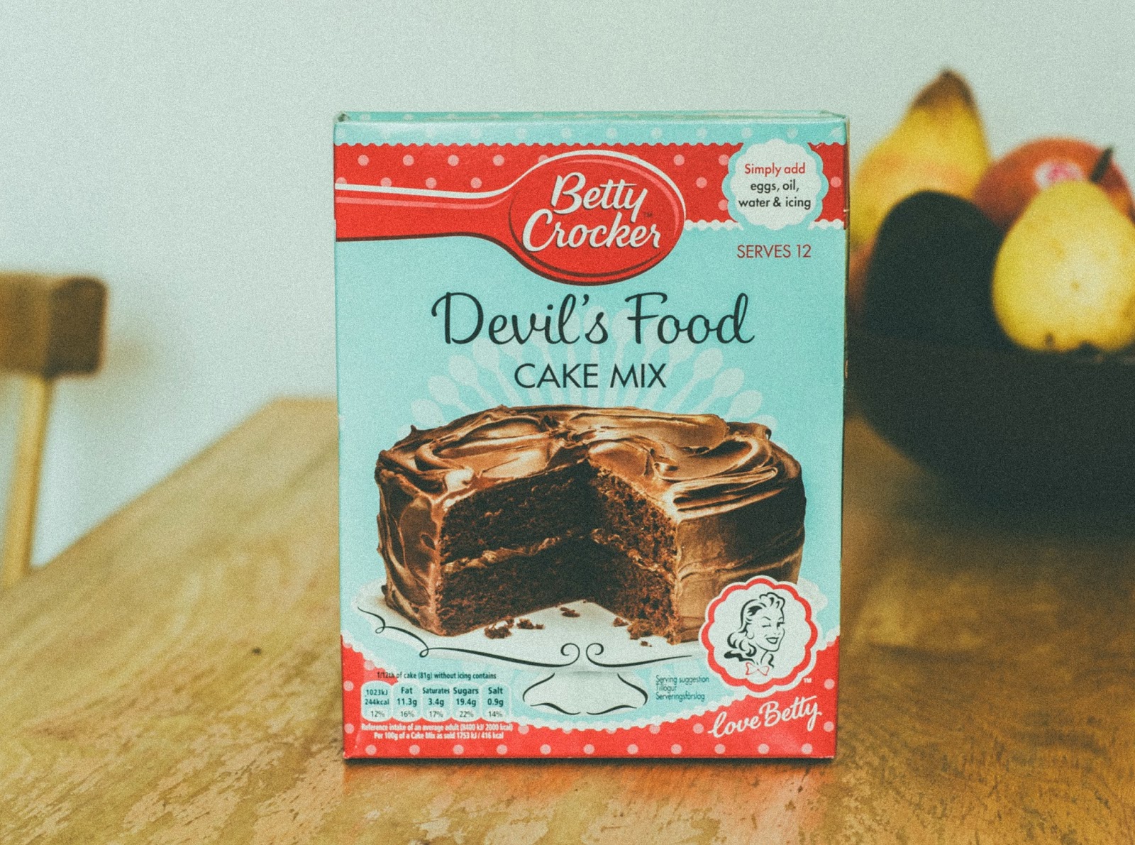 betty crocker cake box