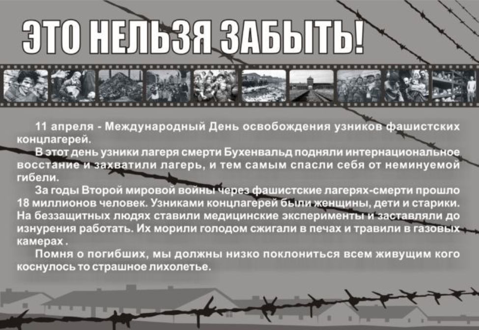 Сценарий мероприятия узники Сценарий мероприятия узники